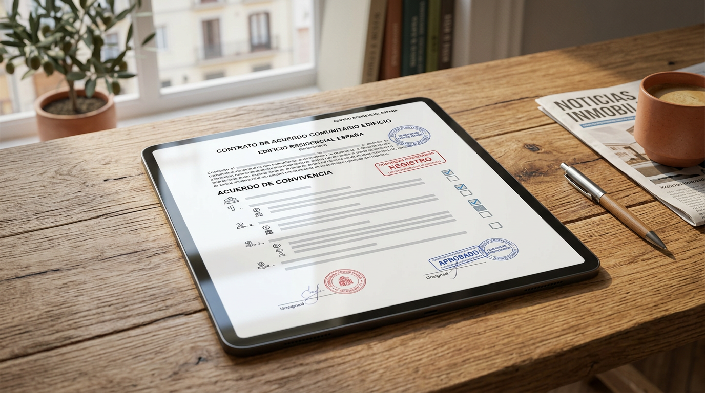 Documento digital de actas de una comunidad de propietarios