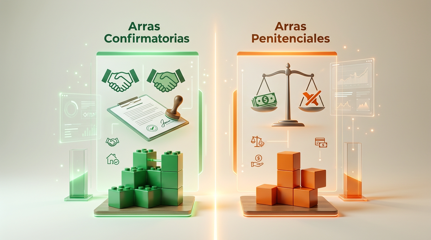 Esquema comparativo entre las consecuencias de las arras confirmatorias y las arras penitenciales