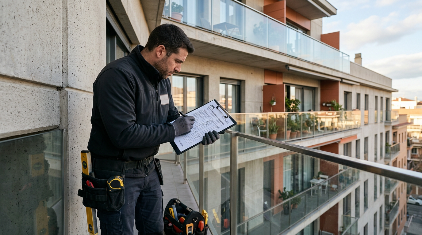 Inspección técnica de edificio para evaluar el estado y las posibles derramas pendientes de pago.