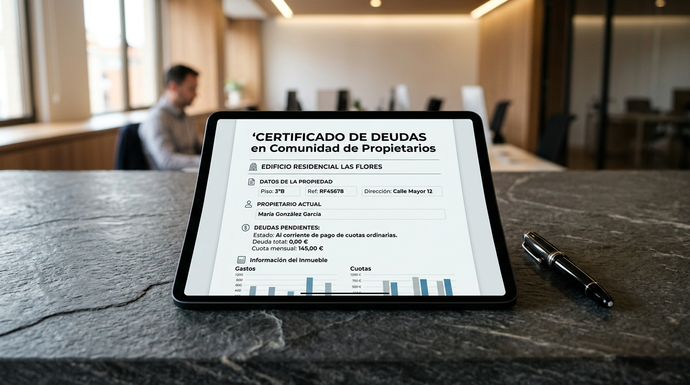 Certificado de deudas comunitarias