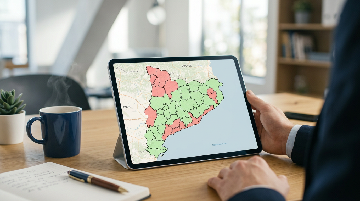 Mapa visor oficial de zonas tensionadas en Cataluña
